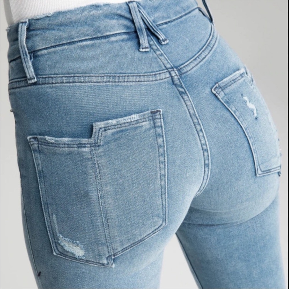 NWT Good American Split Pocket Straight Leg Jeans Size 6/28 - Picture 4 of 11